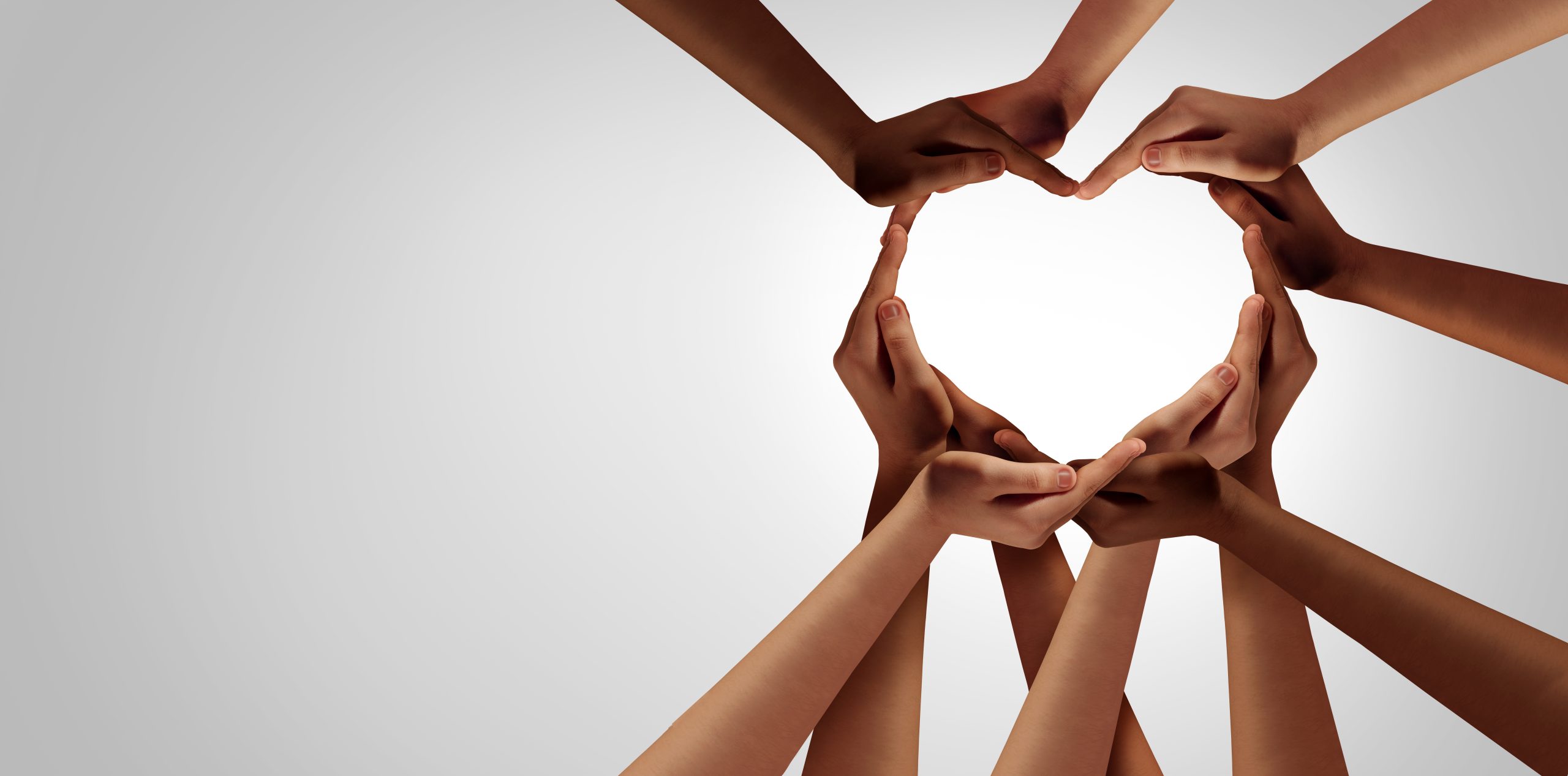 Unity,And,Diversity,Partnership,As,Heart,Hands,In,A,Group