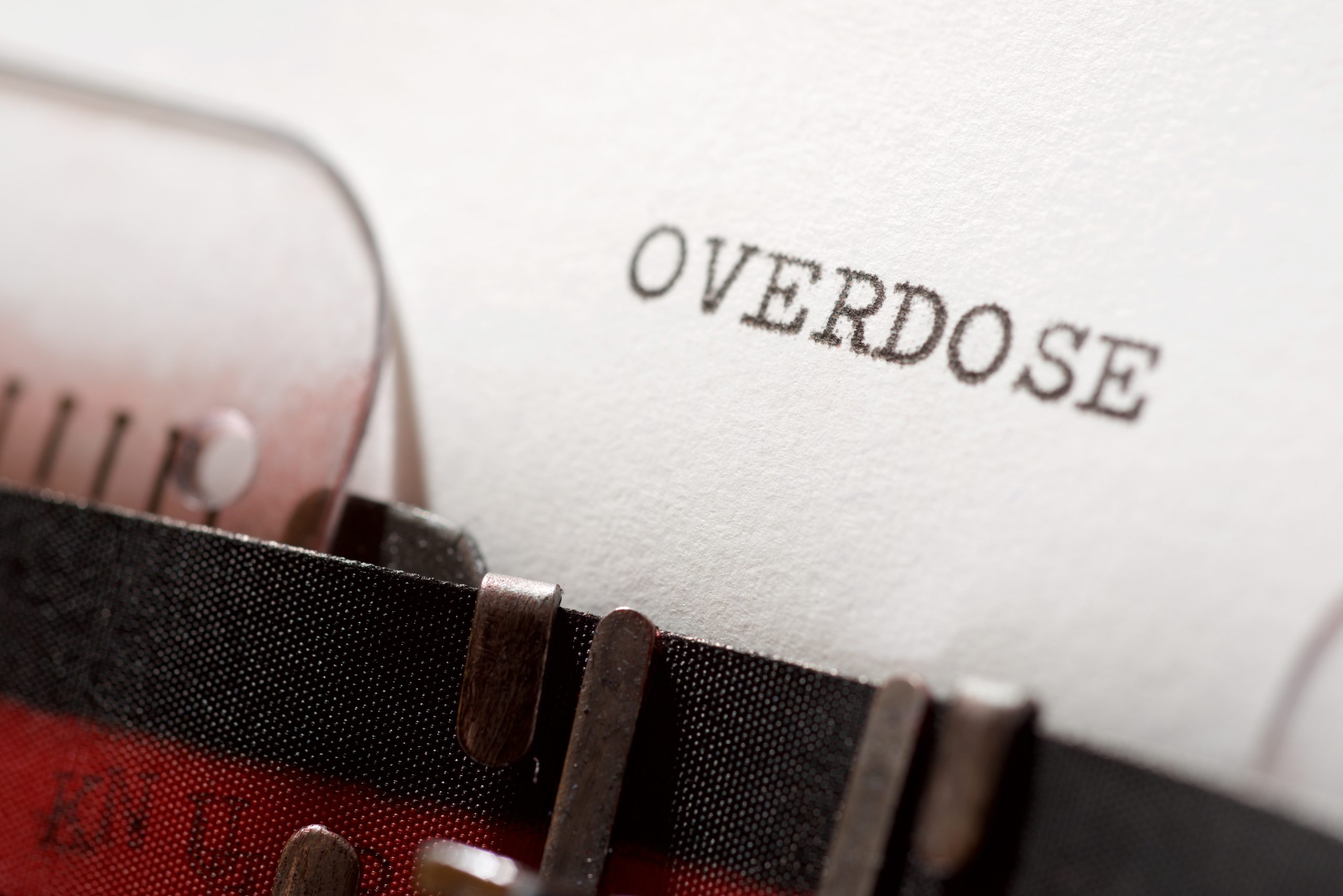 Overdose,Word,Written,With,A,Typewriter.
