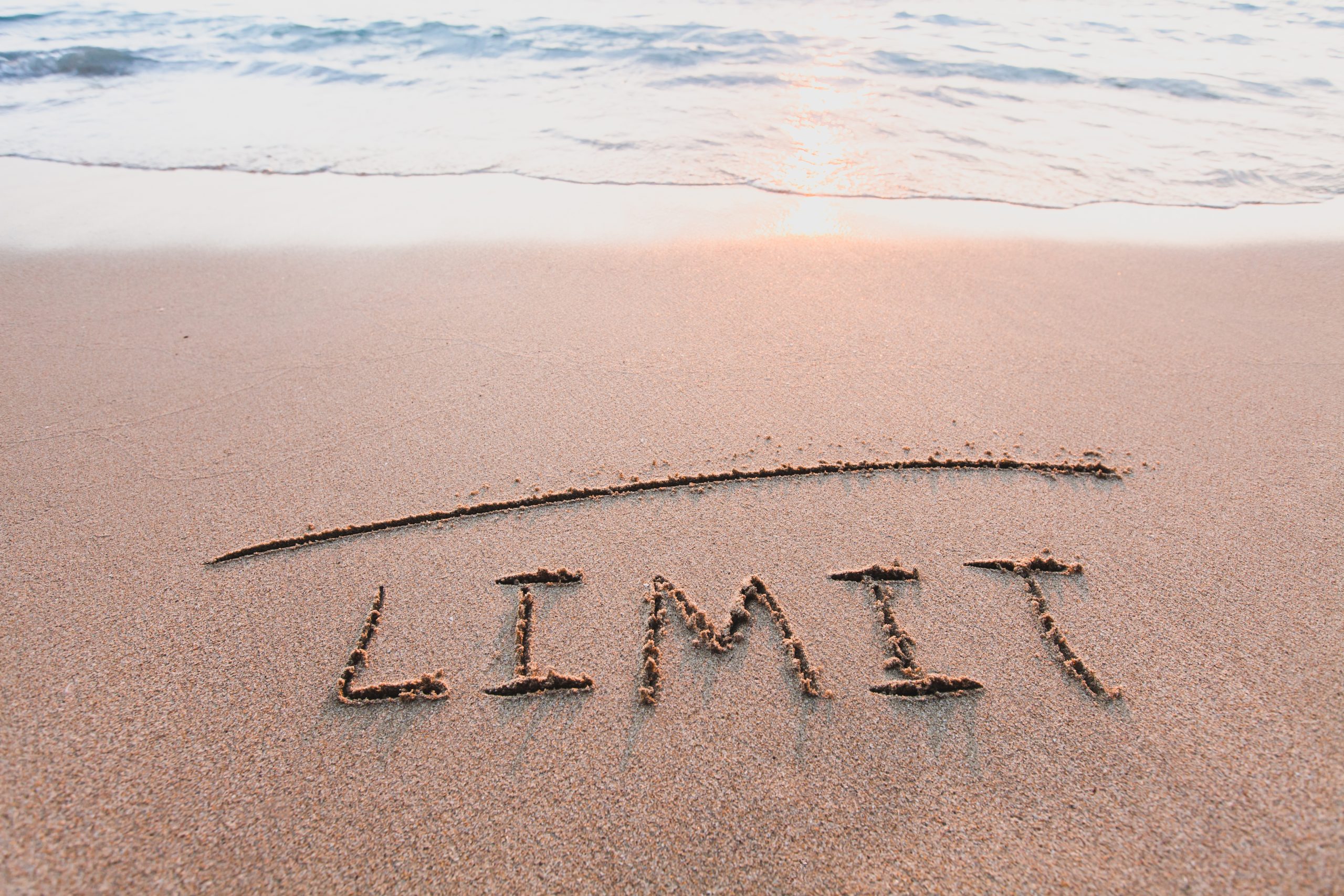Limit,Concept,,Line,And,Word,On,The,Sand